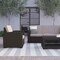 Flash Furniture 5 Piece Chocolate Brown Outdoor Faux Rattan Set DAD-SF-113RS-CBN-GG - alternate 7